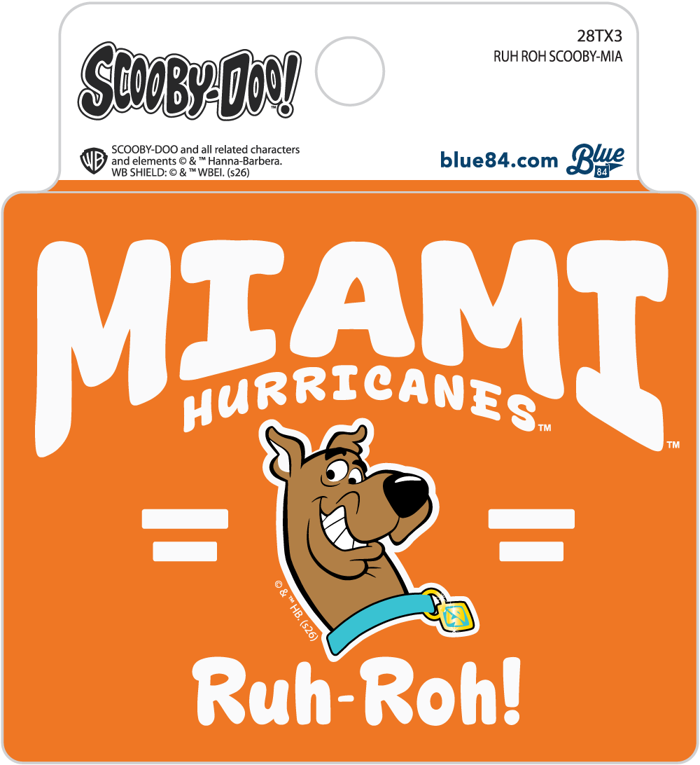 Miami Hurricanes Scooby-Doo Ruh-Roh! Decal
