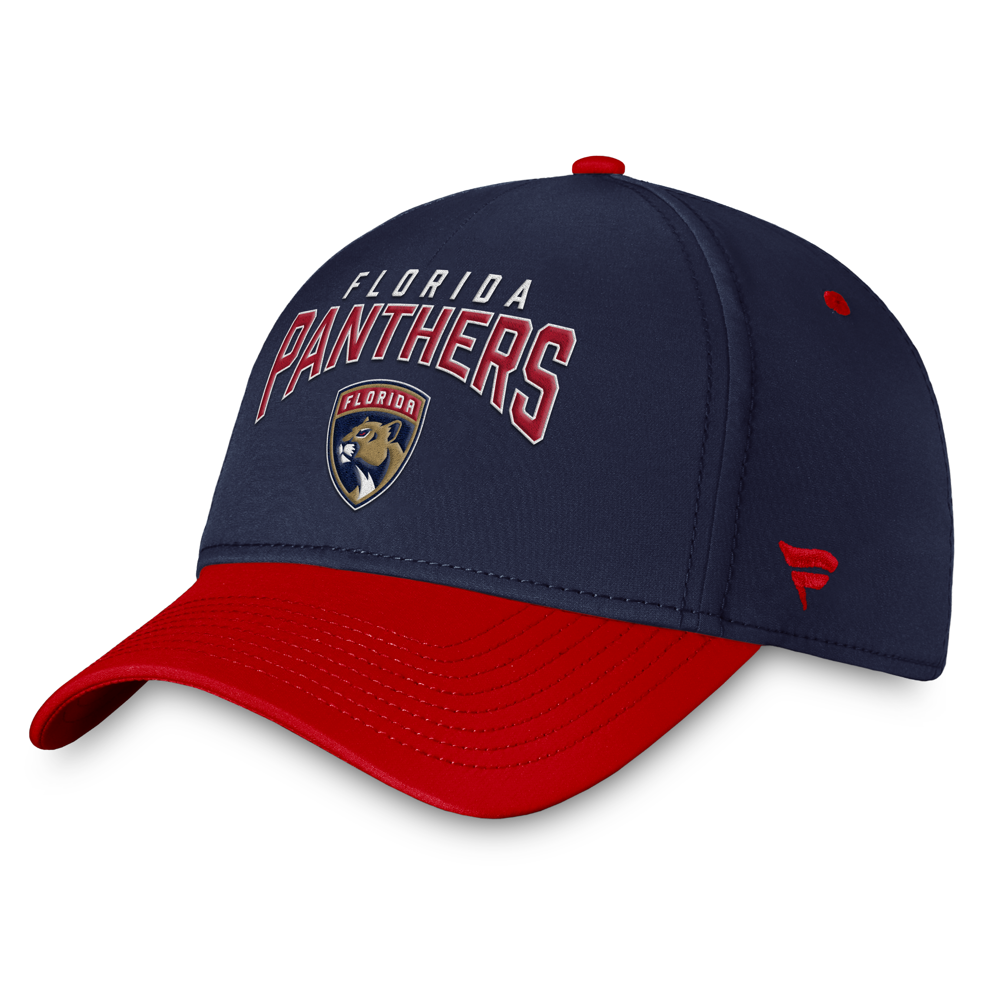 Florida Panthers Fanatics Fundamental Two Stretch Fit Hat Navy Red