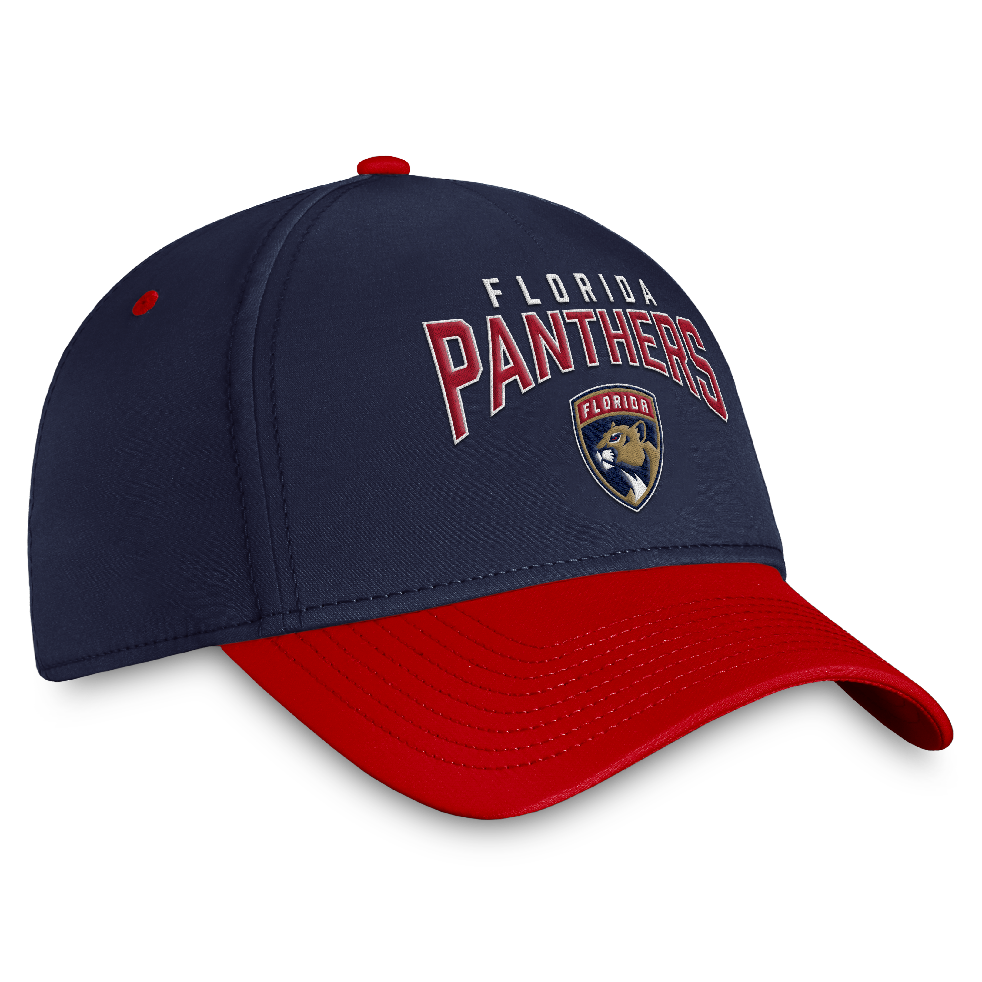 Florida Panthers Fanatics Fundamental Two Stretch Fit Hat - Navy/Red