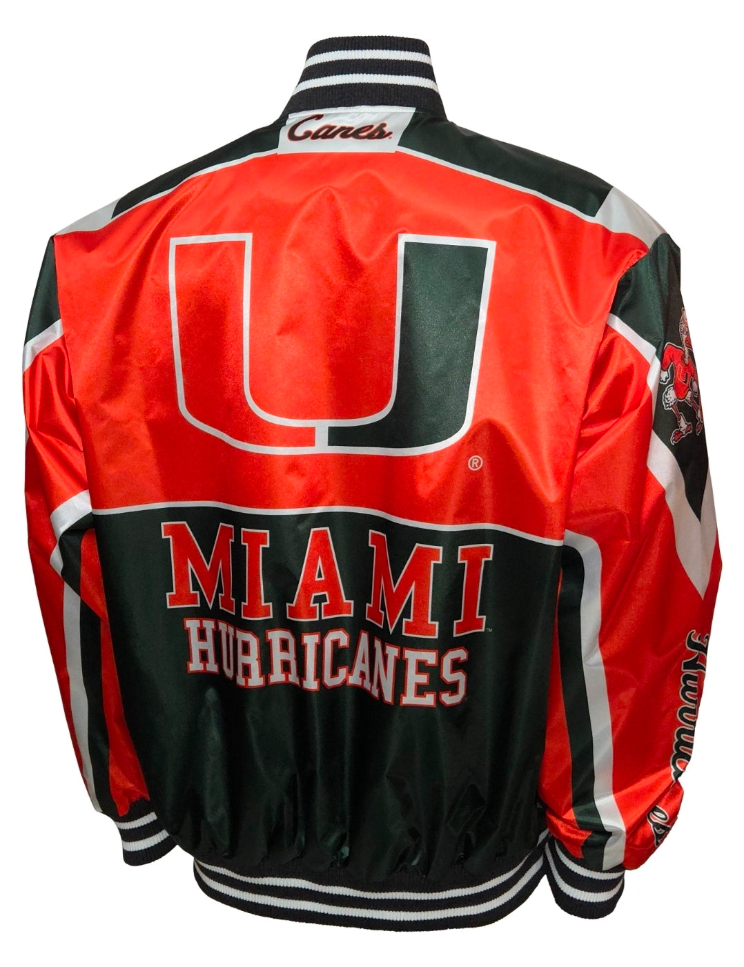 Miami Hurricanes Franchise Club Hyper Crush Satin Jacket