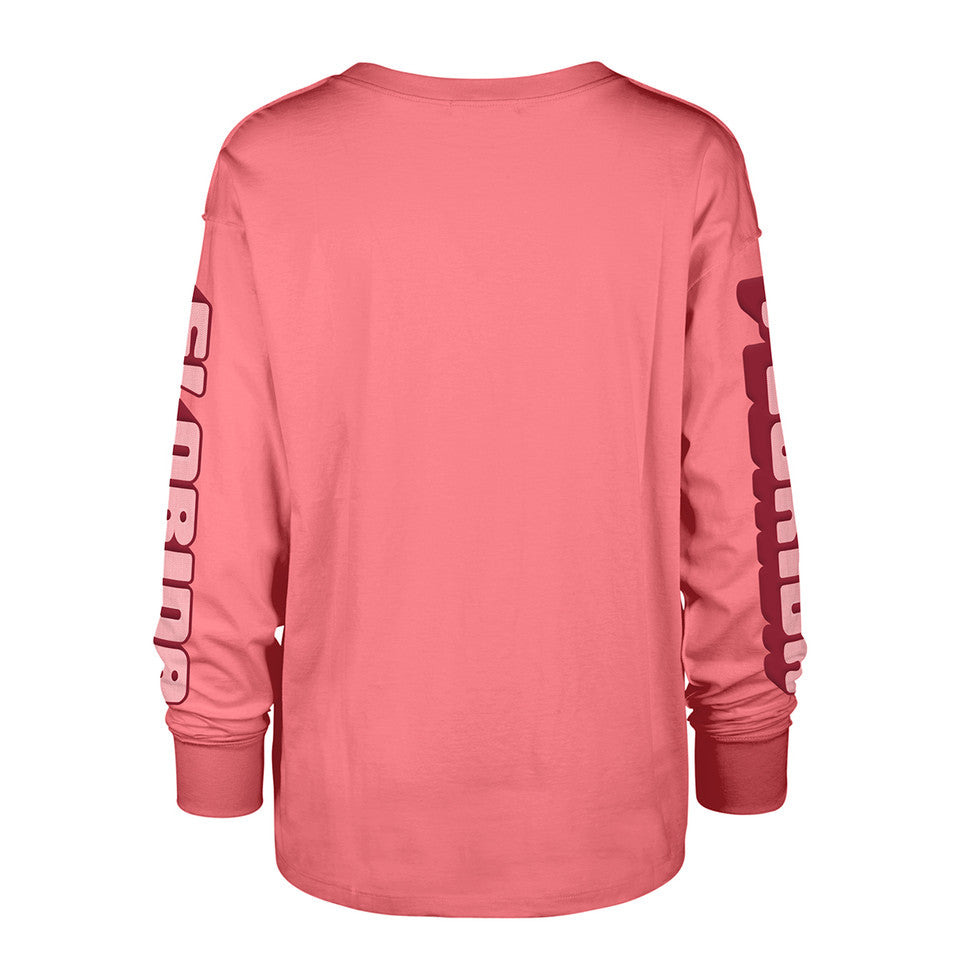 Florida Panthers 47 Brand Women's Luminance Groove L/S T-Shirt - Candy Apple