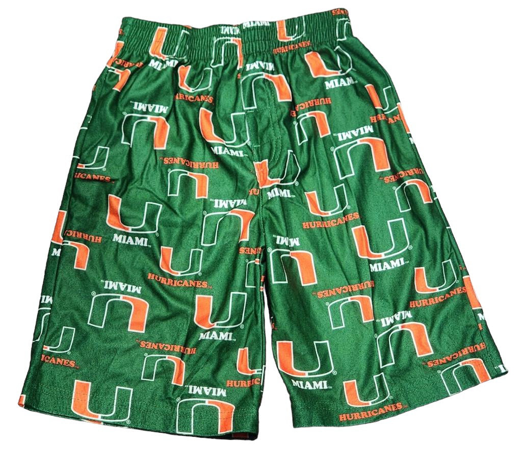 Miami Hurricanes Youth Team Spirit Sleeper Pajama Shorts