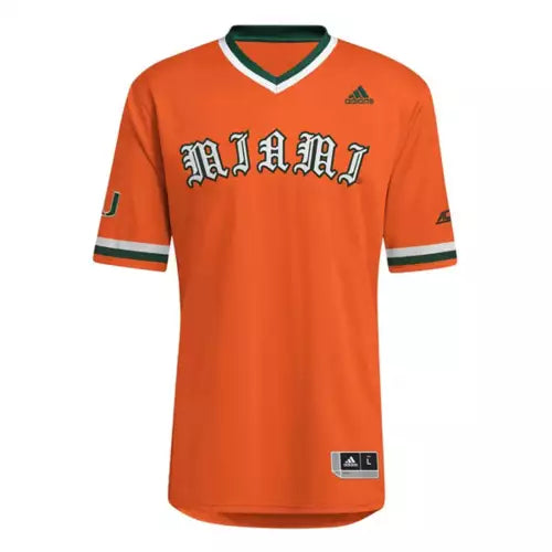 Miami Hurricanes adidas Baseball Jersey - Orange