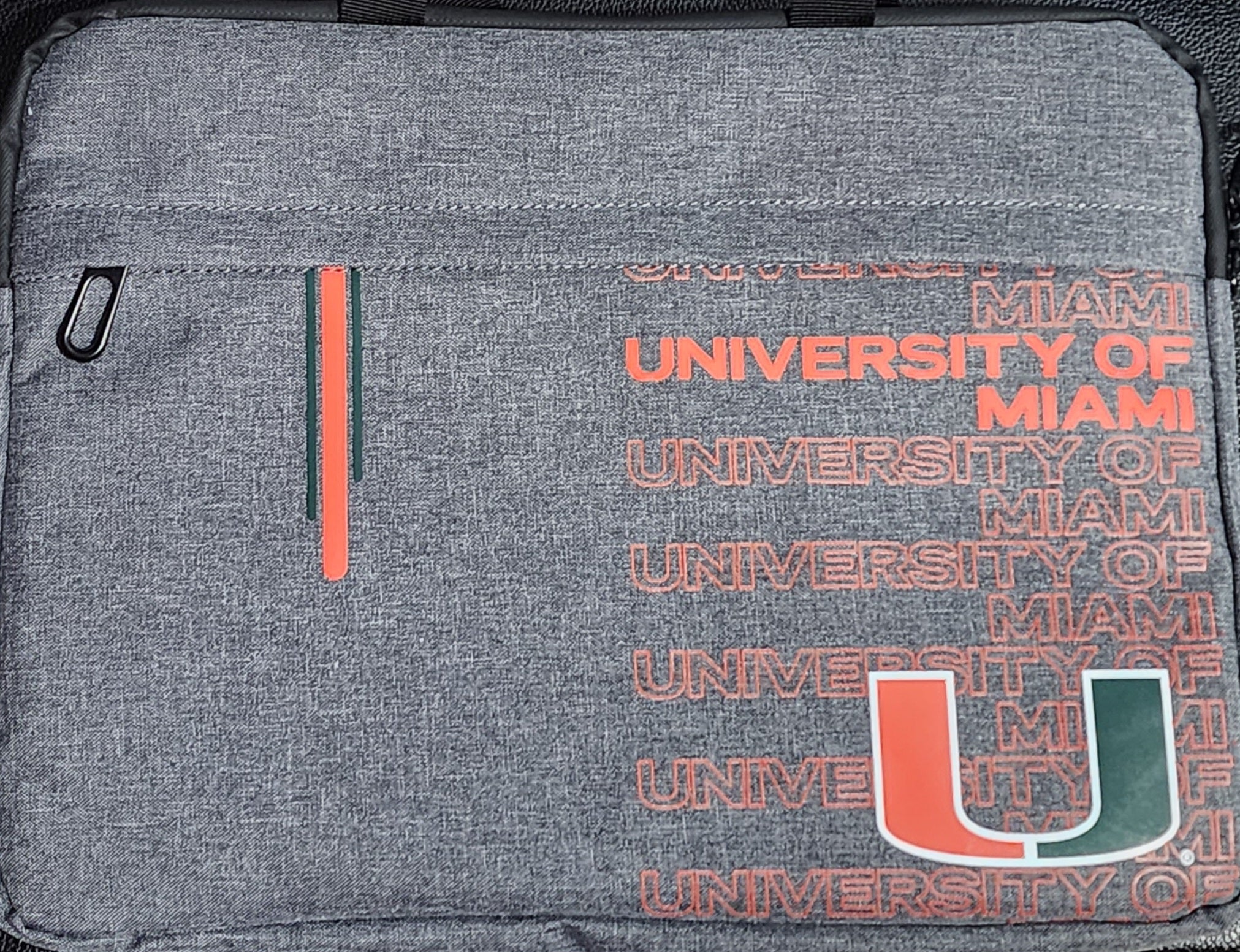 Miami Hurricanes Padded Laptop Case - Grey