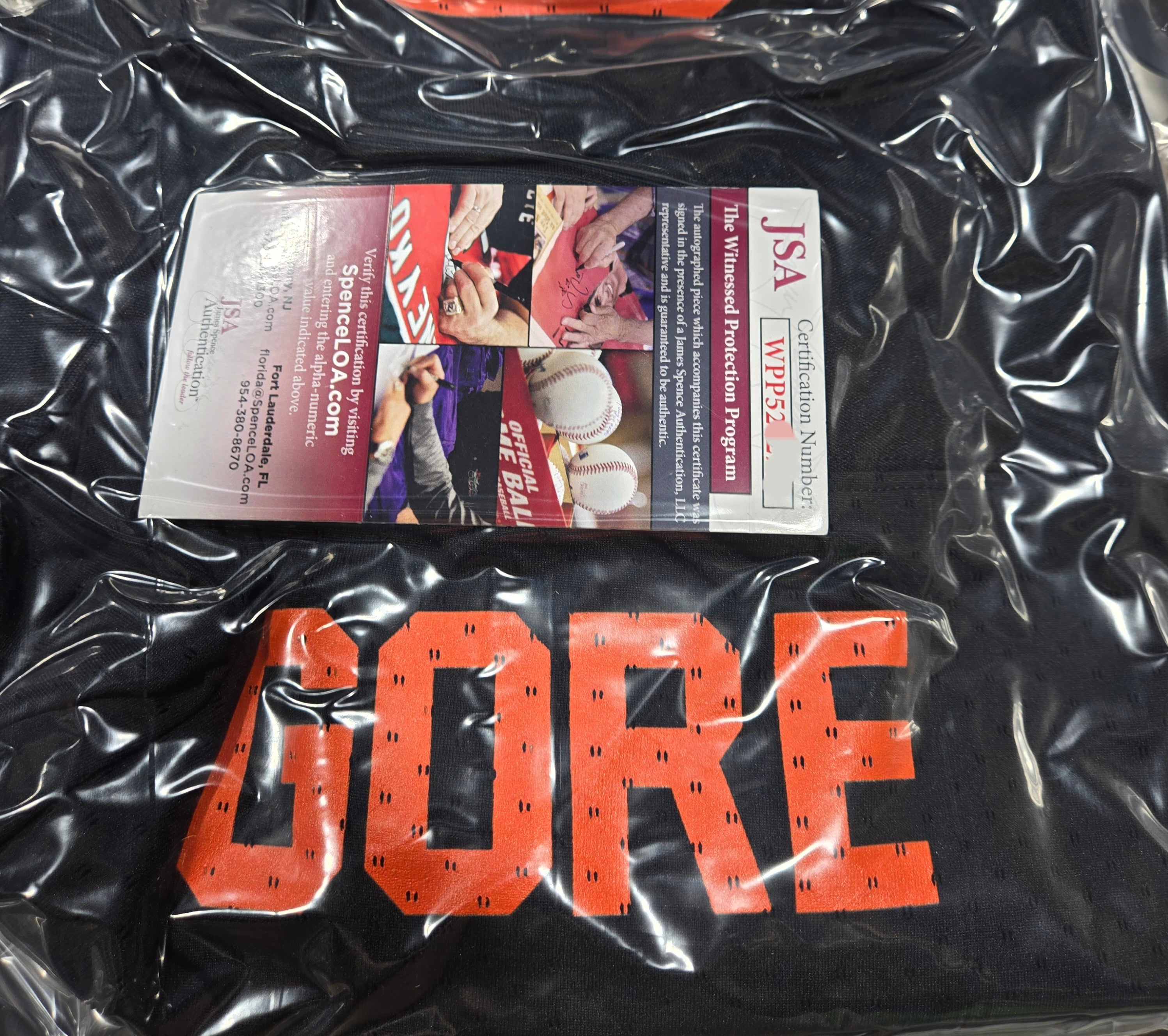 Miami Hurricanes adidas #3 Frank Gore Signed Jersey w/COA- Black