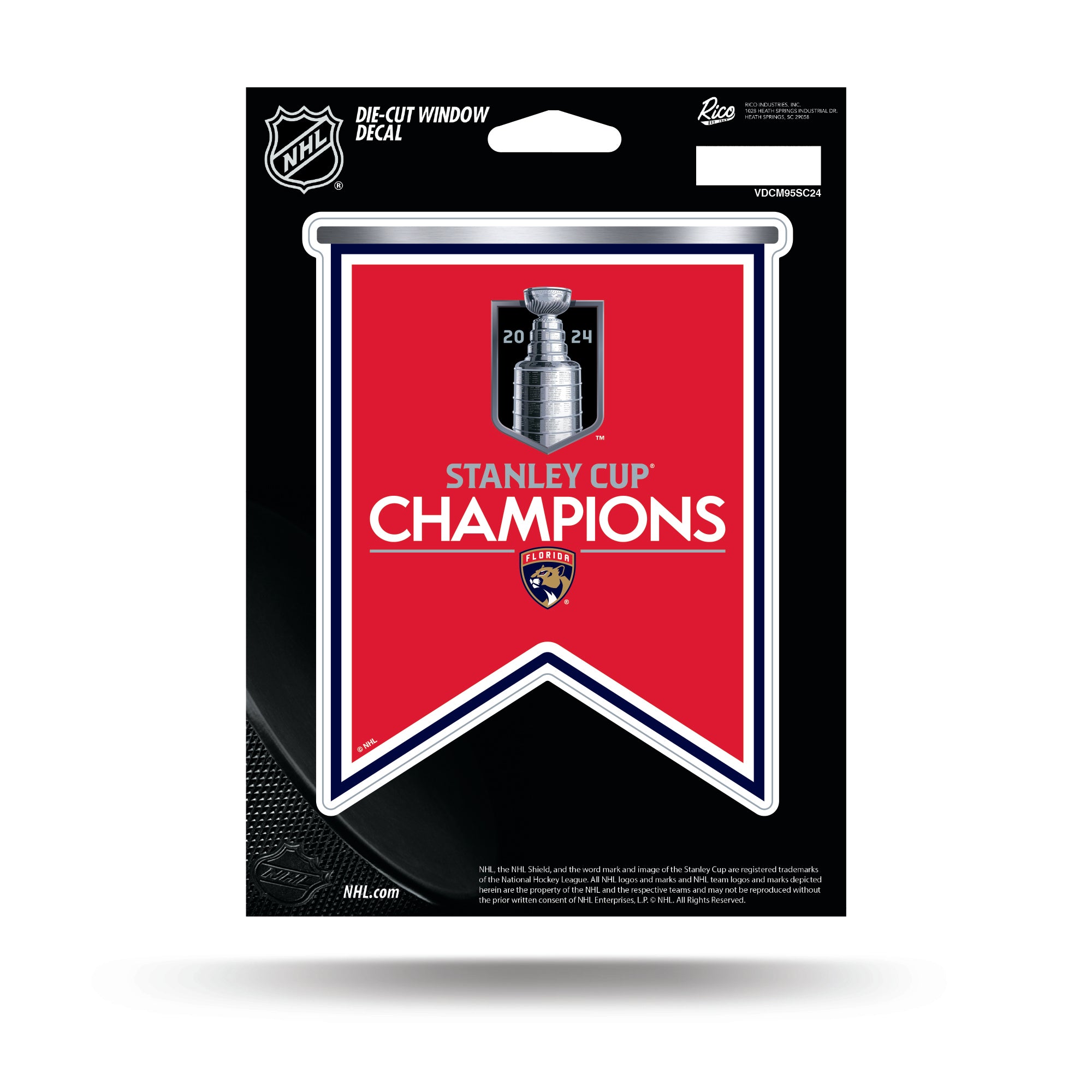 Florida Panthers 2024 Stanley Cup Champions Vinyl Cut Decal - Medium