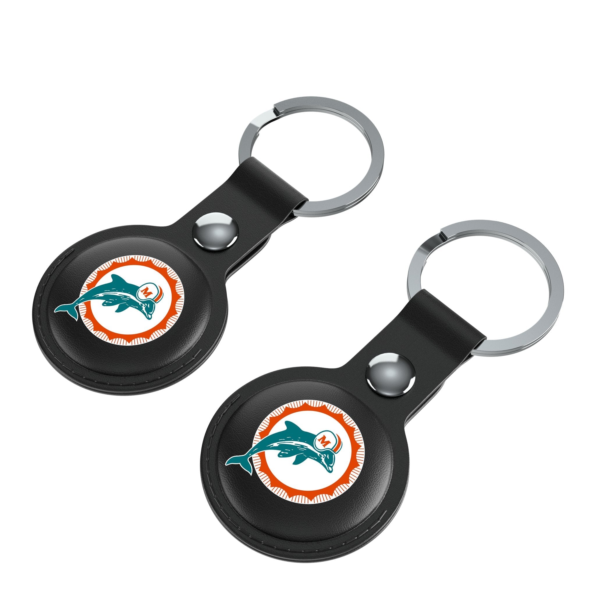 Miami Dolphins 1966-1973 Historic Collection Insignia Black Airtag Holder 2-Pack