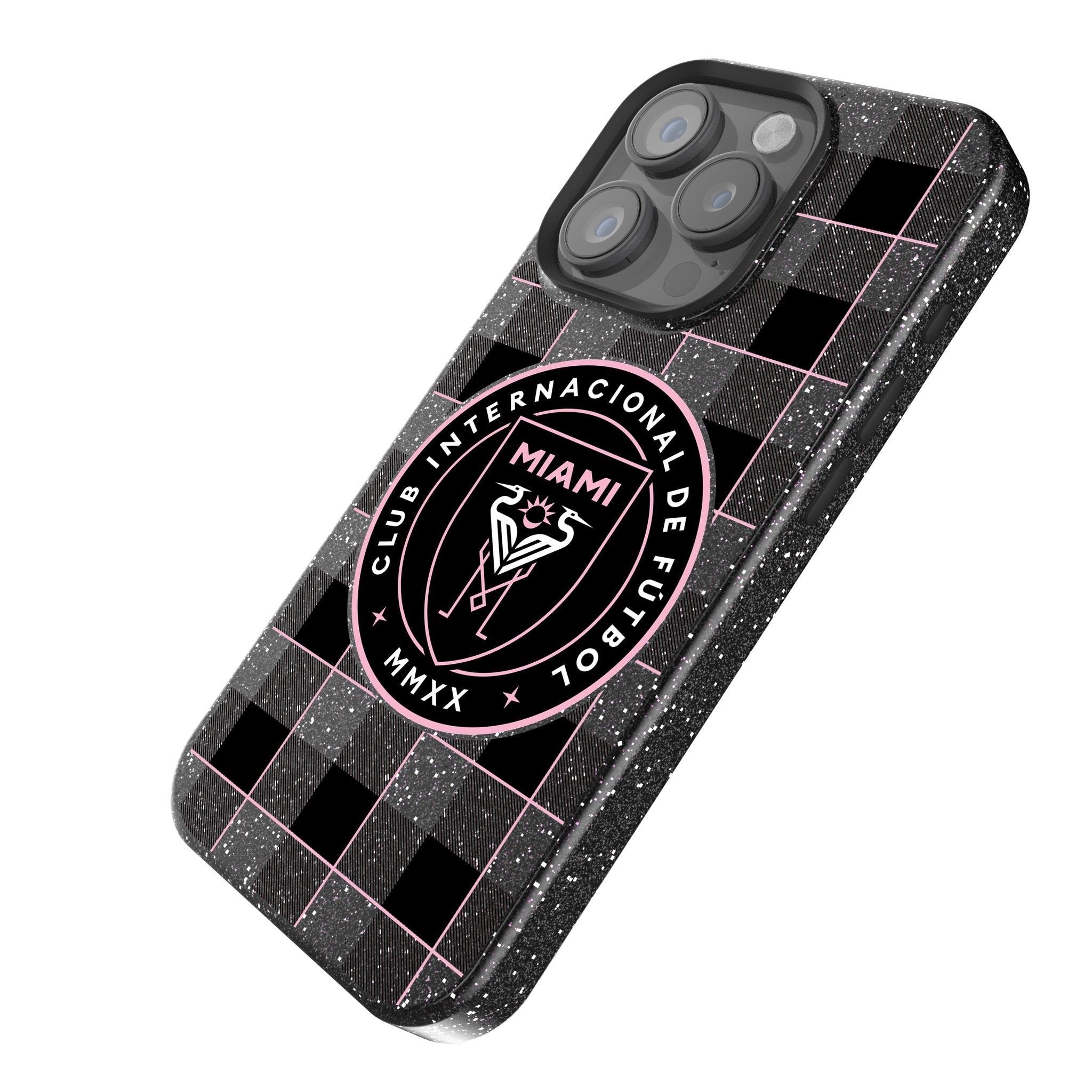 Inter Miami CF Plaid Bling Phone Case