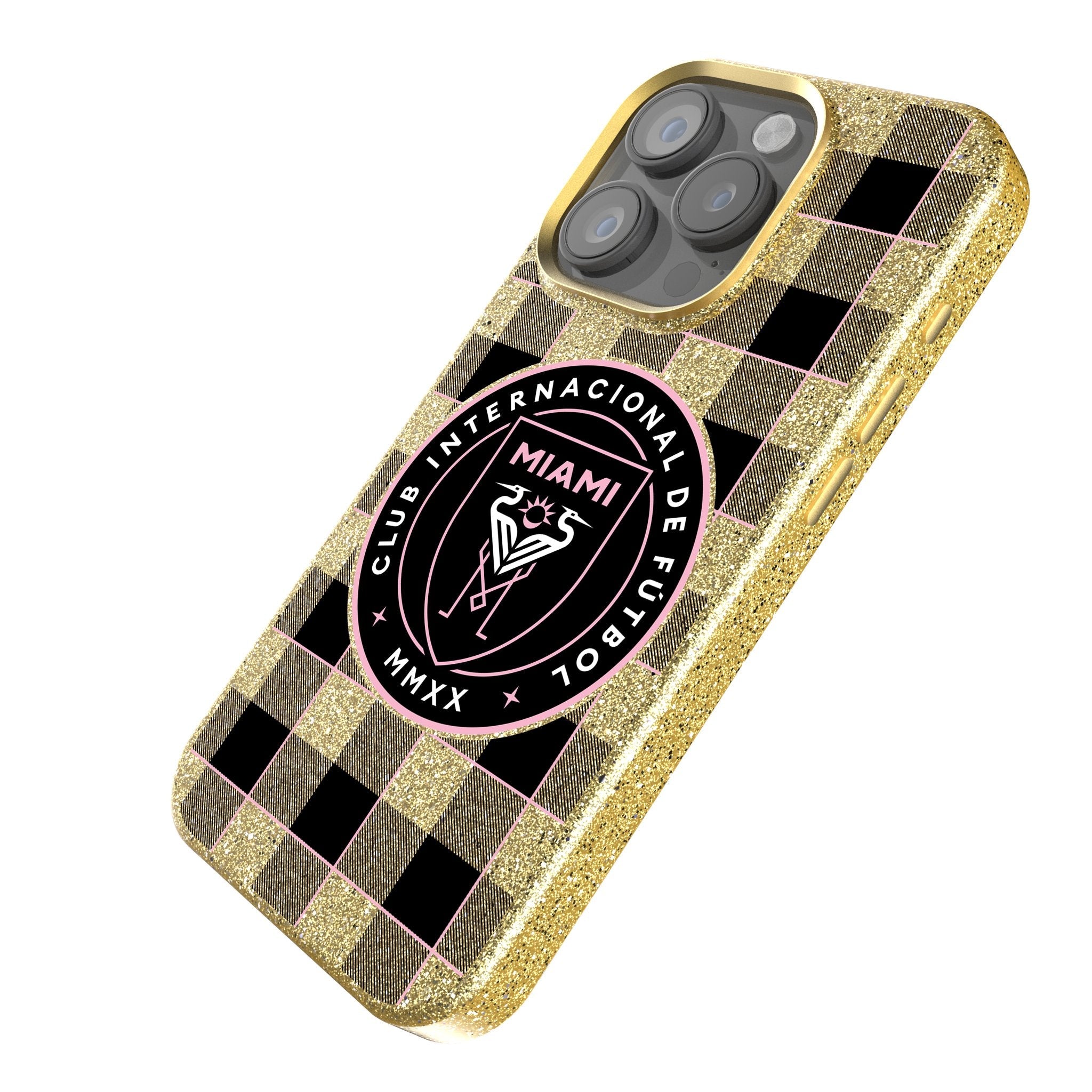 Inter Miami CF Plaid Bling Phone Case