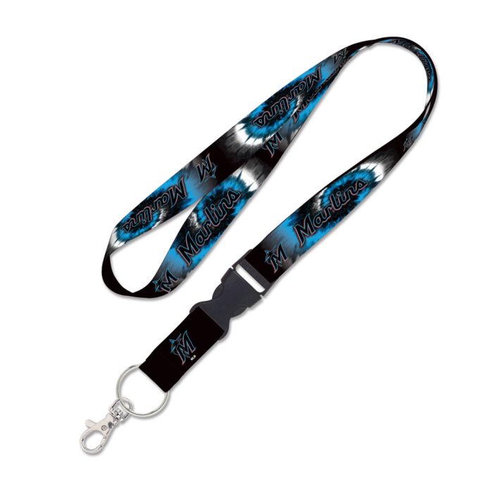 Miami Marlins Tie-Dye Lanyard w/Detachable Buckle