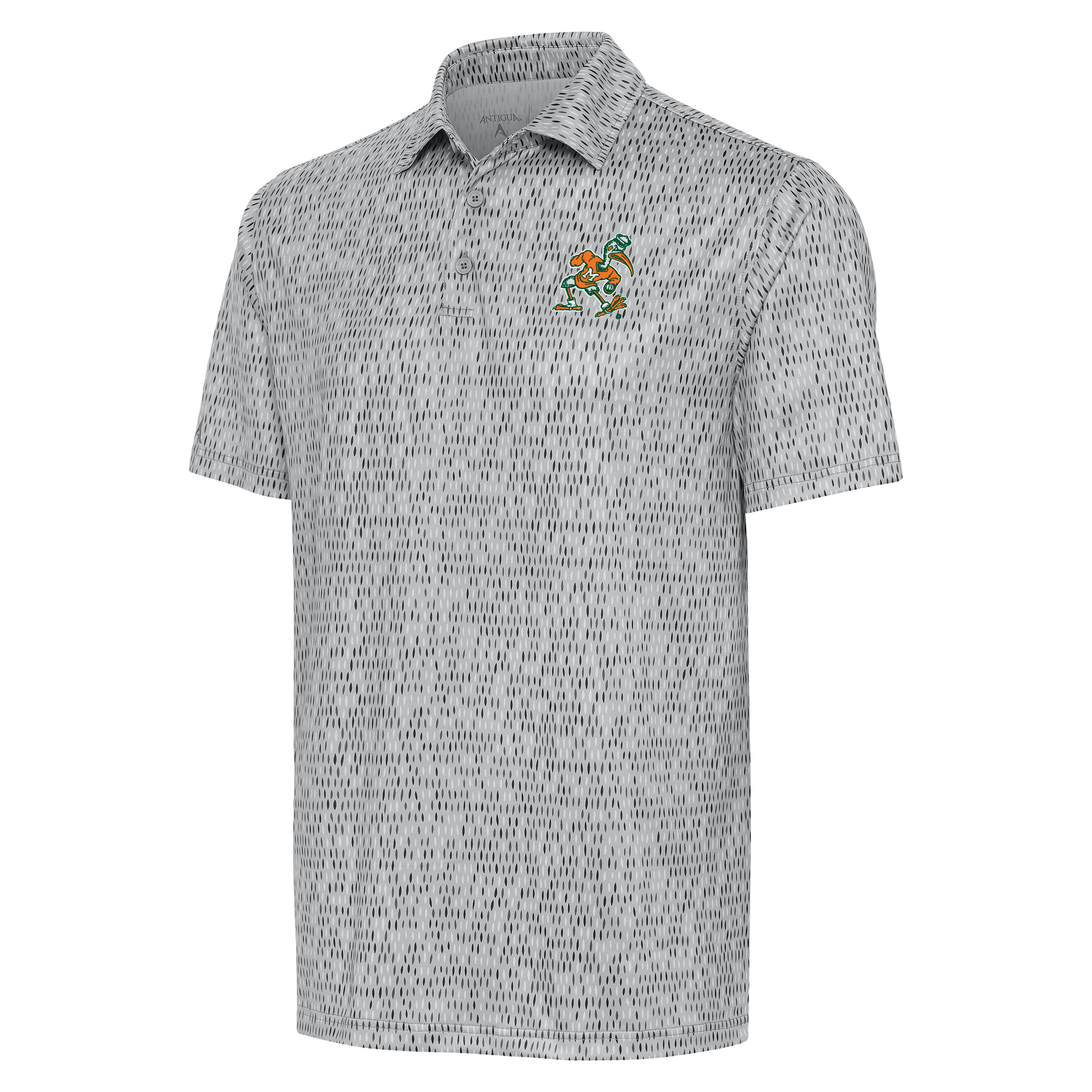 Miami Hurricanes Antigua Grassy U Logo Polo - Black