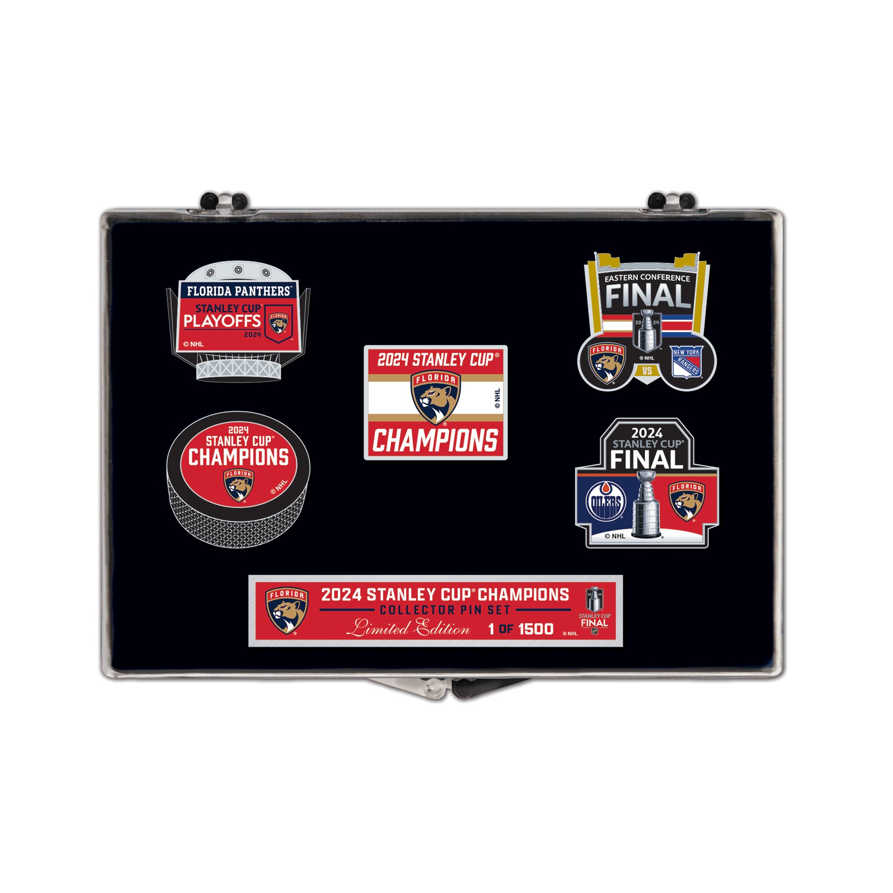 Florida Panthers 2024 Stanley Cup Champions Collector Pin Set - 5 Piece