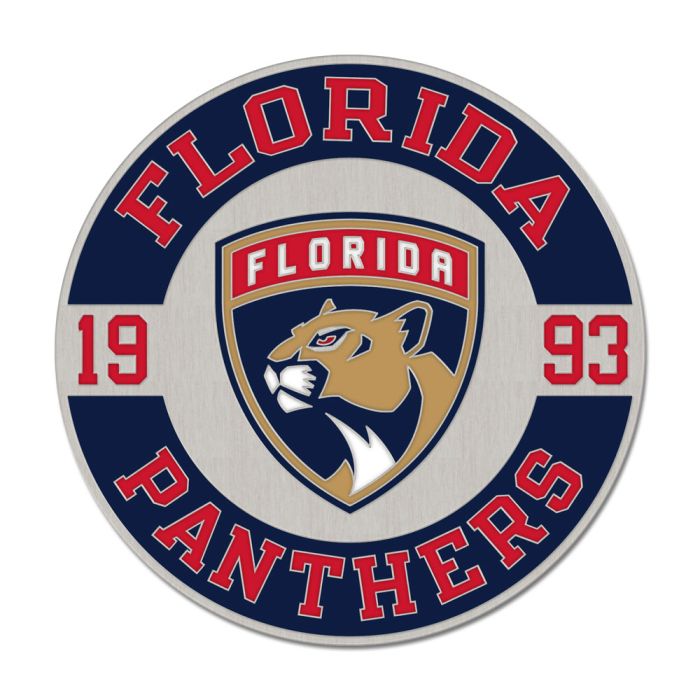 Florida Panthers Round Est 1993 Collectors Pin - 1 1/2"