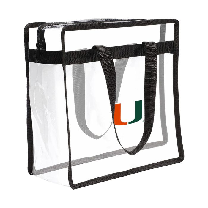 Miami Hurricanes WinCraft Clear Zippered Stadium Bag