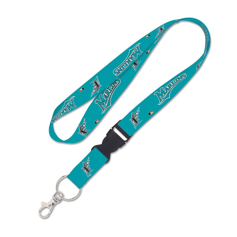 Miami Marlins Florida Marlins Teal Lanyard w/Detachable Buckle