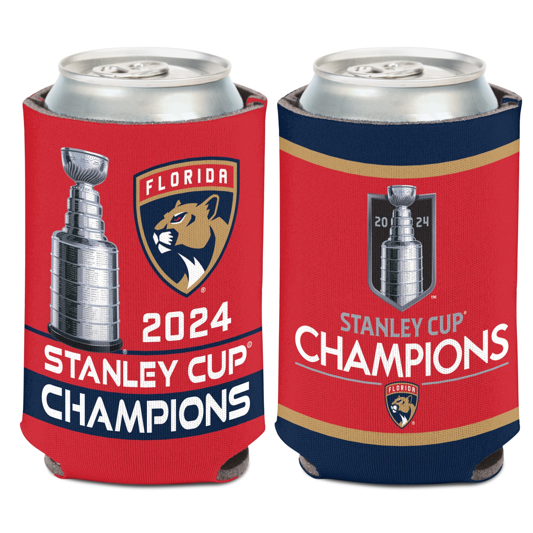 Florida Panthers 2024 Stanley Cup Champions 12oz Can Cooler - Trophy