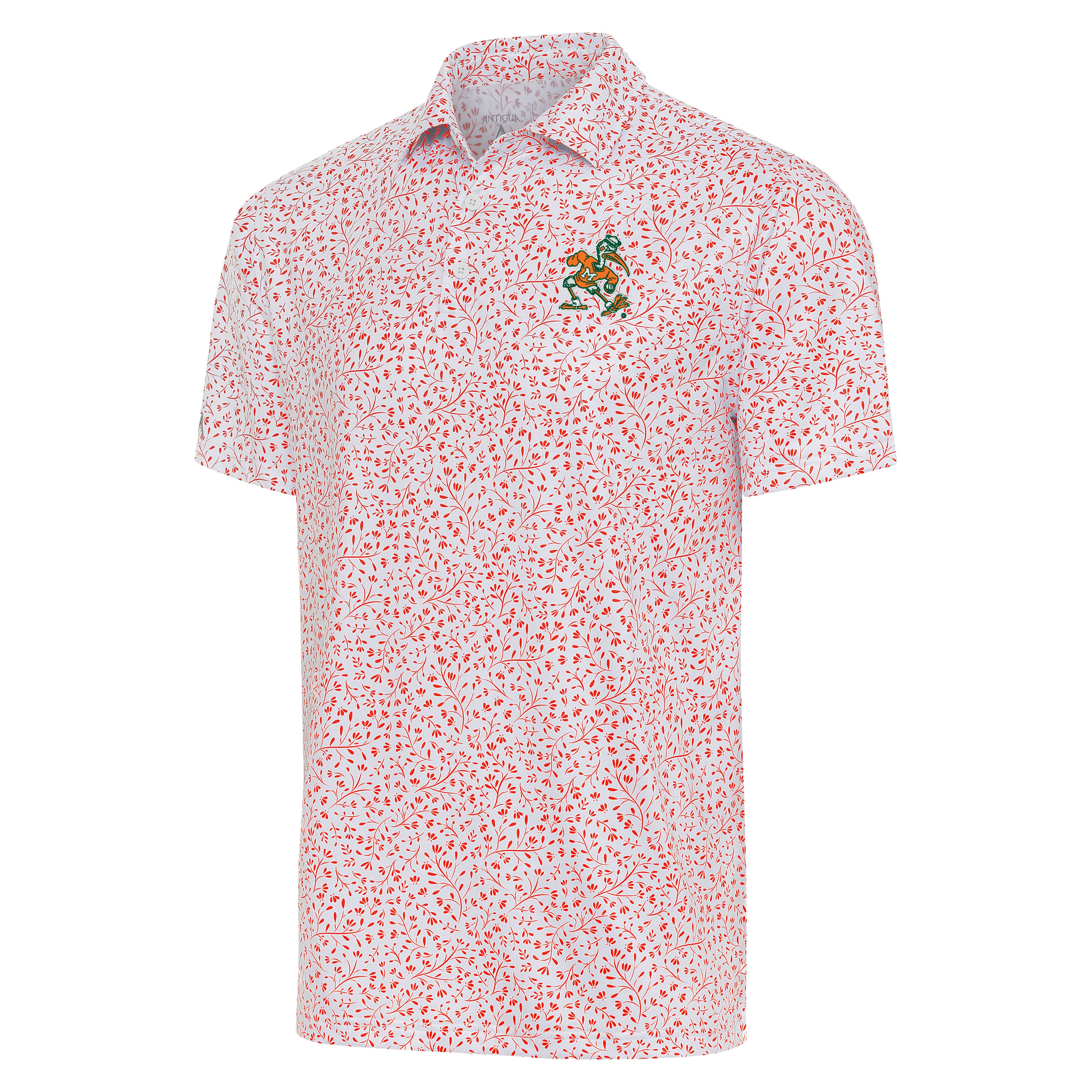 Miami Hurricanes Antigua Motion Sebastian Polo - White / Orange Mango