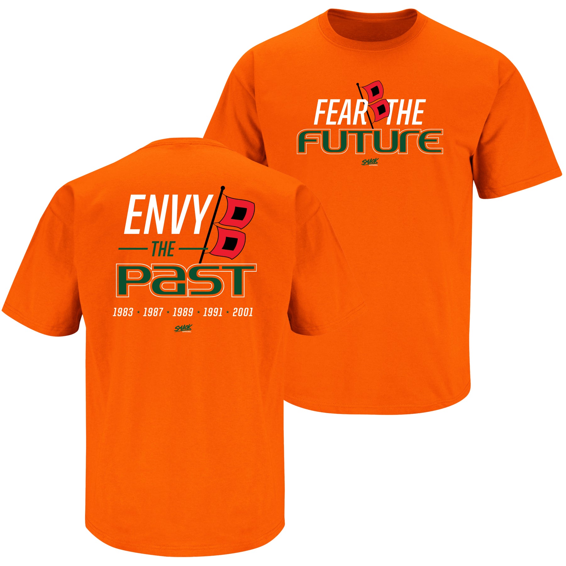 Miami Fans Fear the Future - Envy the Past T-Shirt - Orange