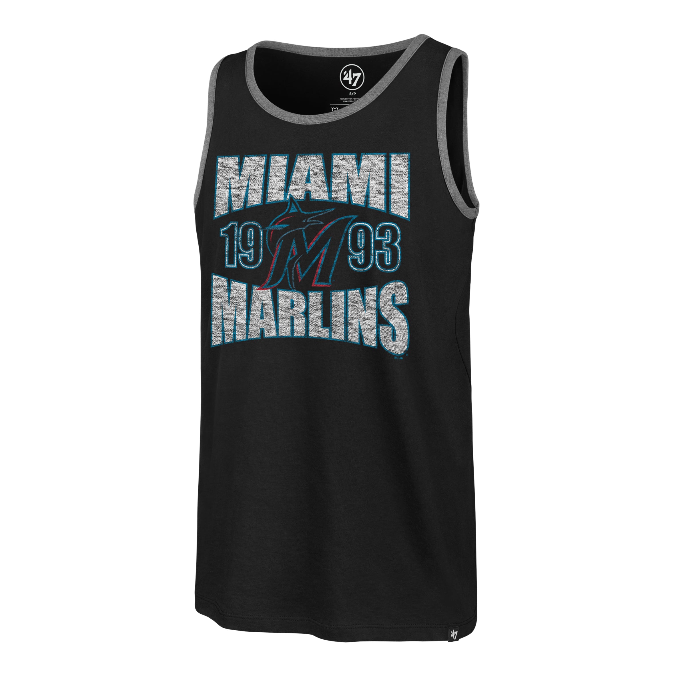 Miami Marlins 47 Brand Upload Franklin Tank Top - Black