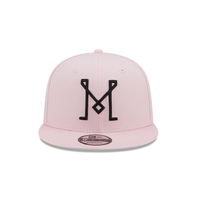 Inter Miami CF MLS New Era 9Fifty 'M' Adjustable Snapback Hat - Pink