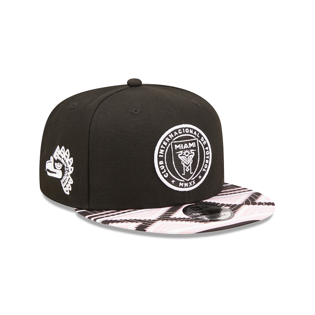 Inter Miami CF MLS New Era 9Fifty Aztec Adjustable Snapback Hat - Black