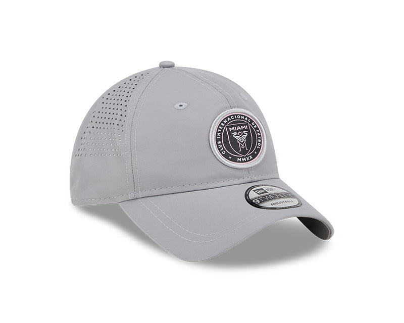 Inter Miami CF MLS New Era 9Twenty Active Perforated Adjustable Hat - Grey