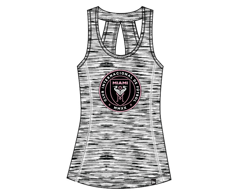 Inter Miami CF Womens New Era F1 Racerback Heathered Tank Top