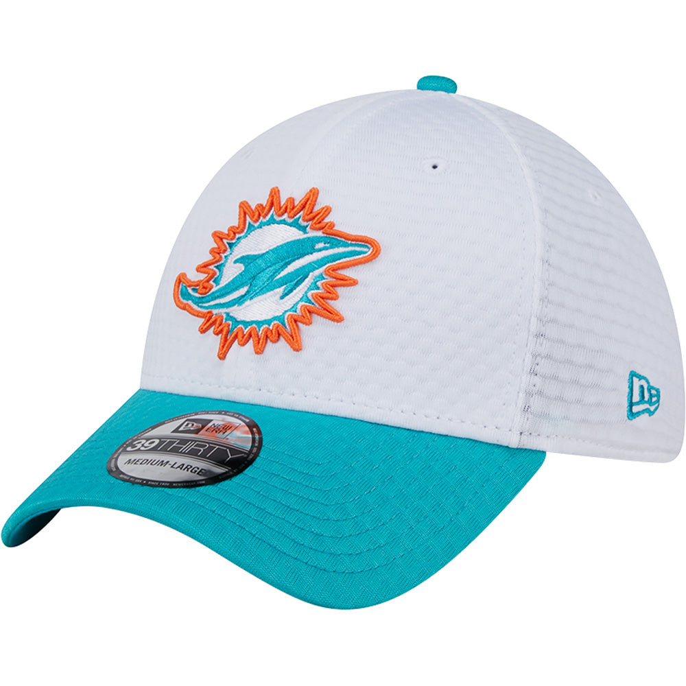 Miami Dolphins New Era 39Thirty Child-Youth Classic Fitted Hat - White/Aqua