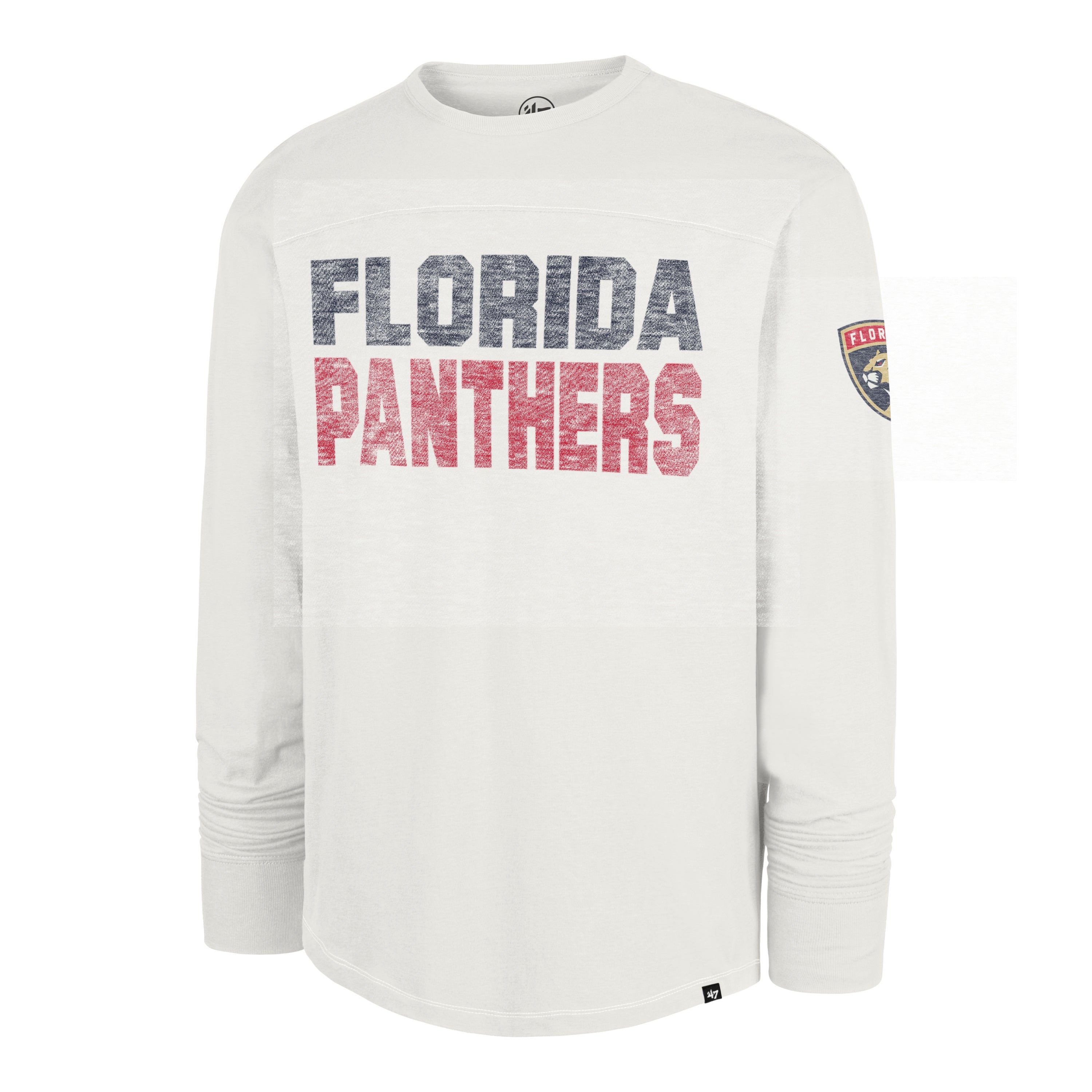 Florida Panthers 47 Brand Double Header Stack Bright L/S Jersey T-Shirt - Stone