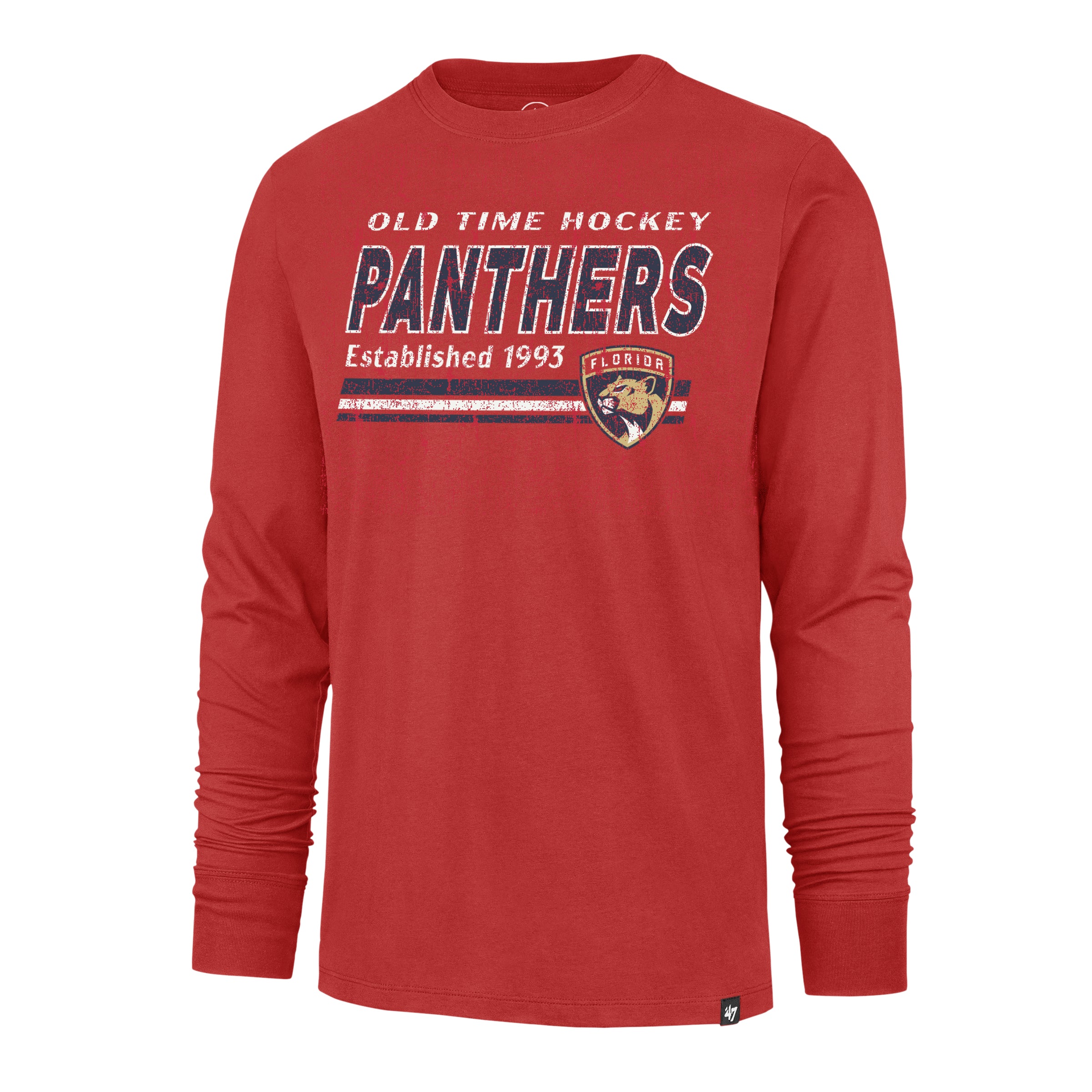 Florida Panthers 47 Brand Racer Red Charging Franklin L/S T-Shirt - Red