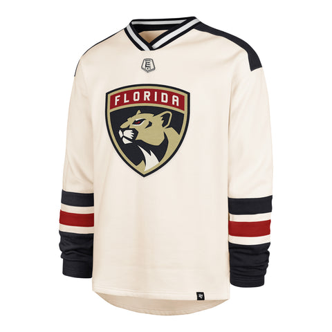 Florida Panthers '47 Brand V-Neck Benchmark Netminder Pullover Sweater - Cream