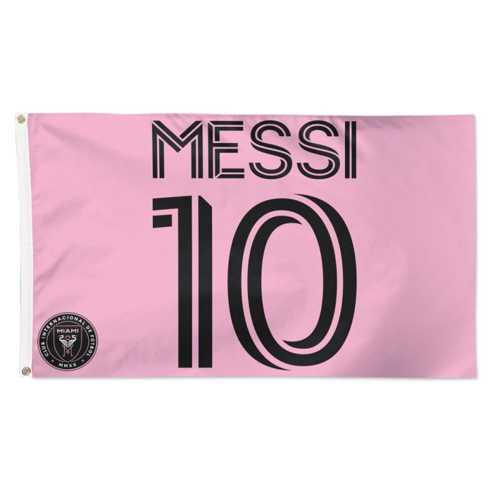 Lionel Messi MLS Inter Miami CF 3' x 5' Deluxe Logo Flag - Pink