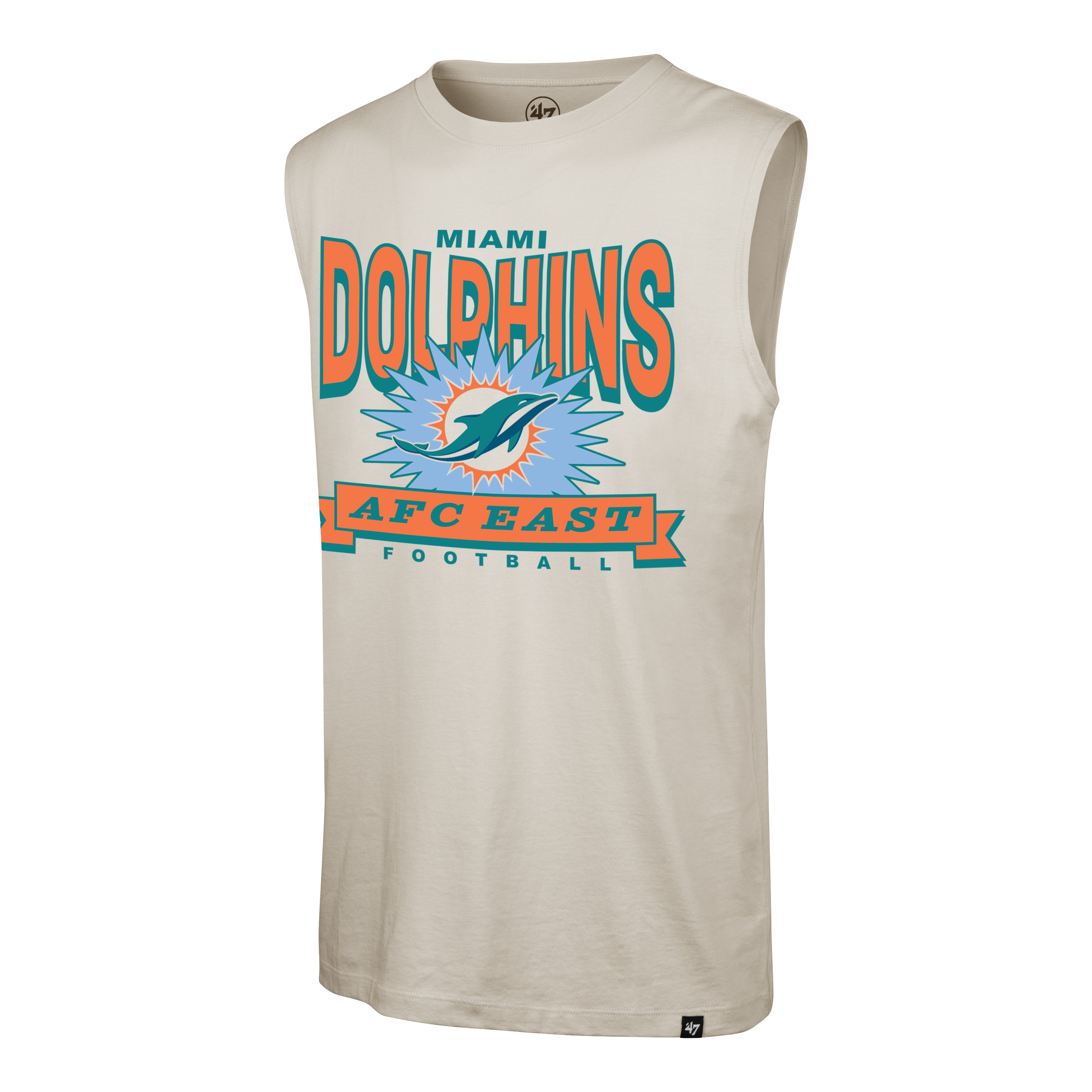 Miami Dolphins '47 Brand Dune Twelve Six Muscle Tank