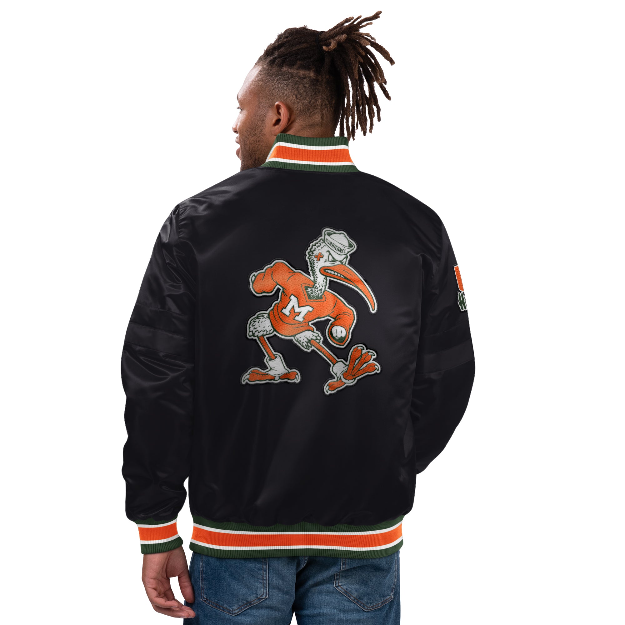 Miami Hurricanes Classic Vintage Starter Jacket- Black