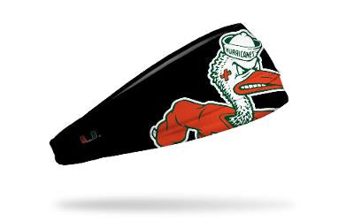 Miami Hurricanes Headband Sebastian Ibis - Black