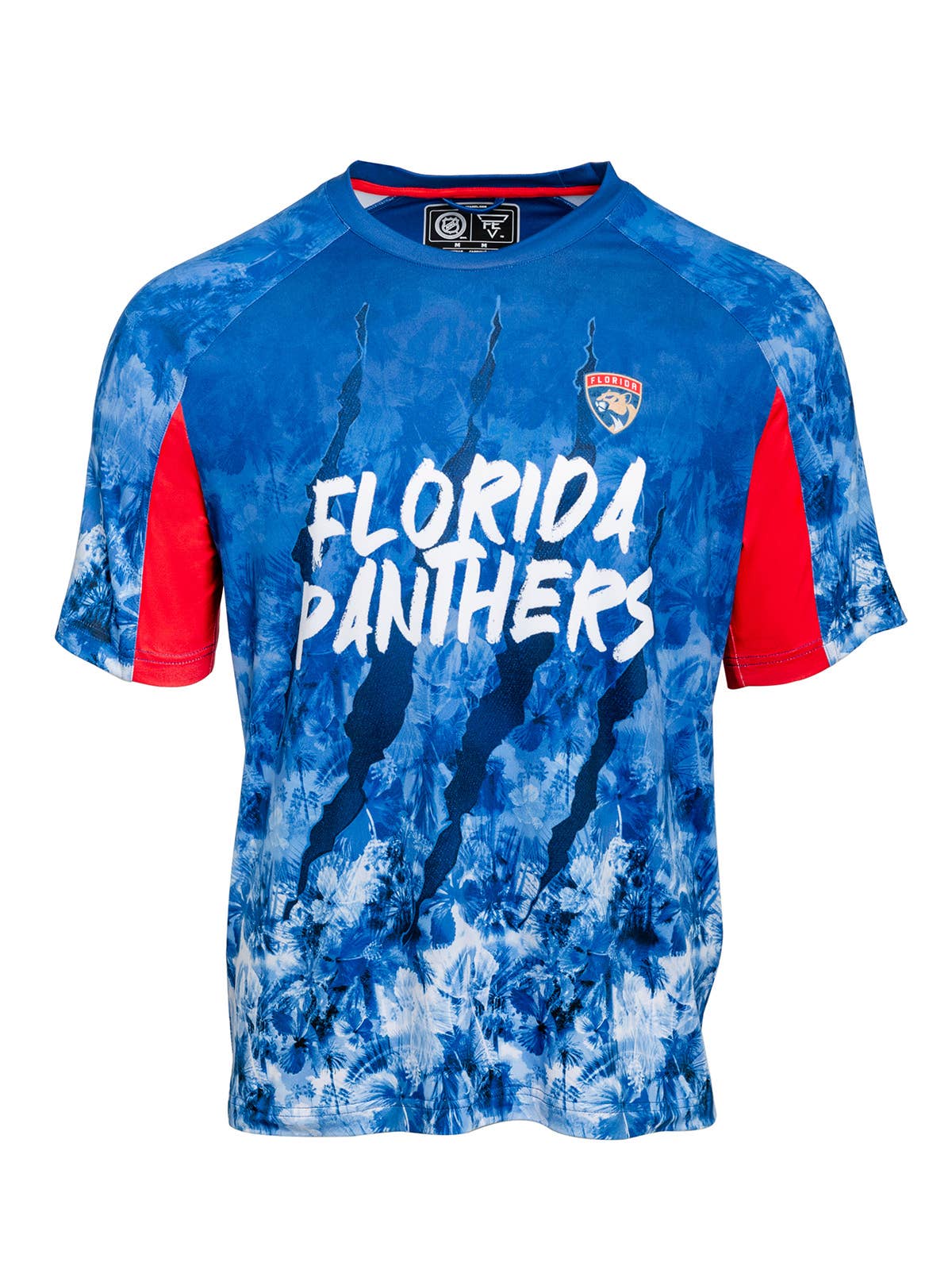 Florida Panthers Sublimated Floral Ice T-Shirt - Blue