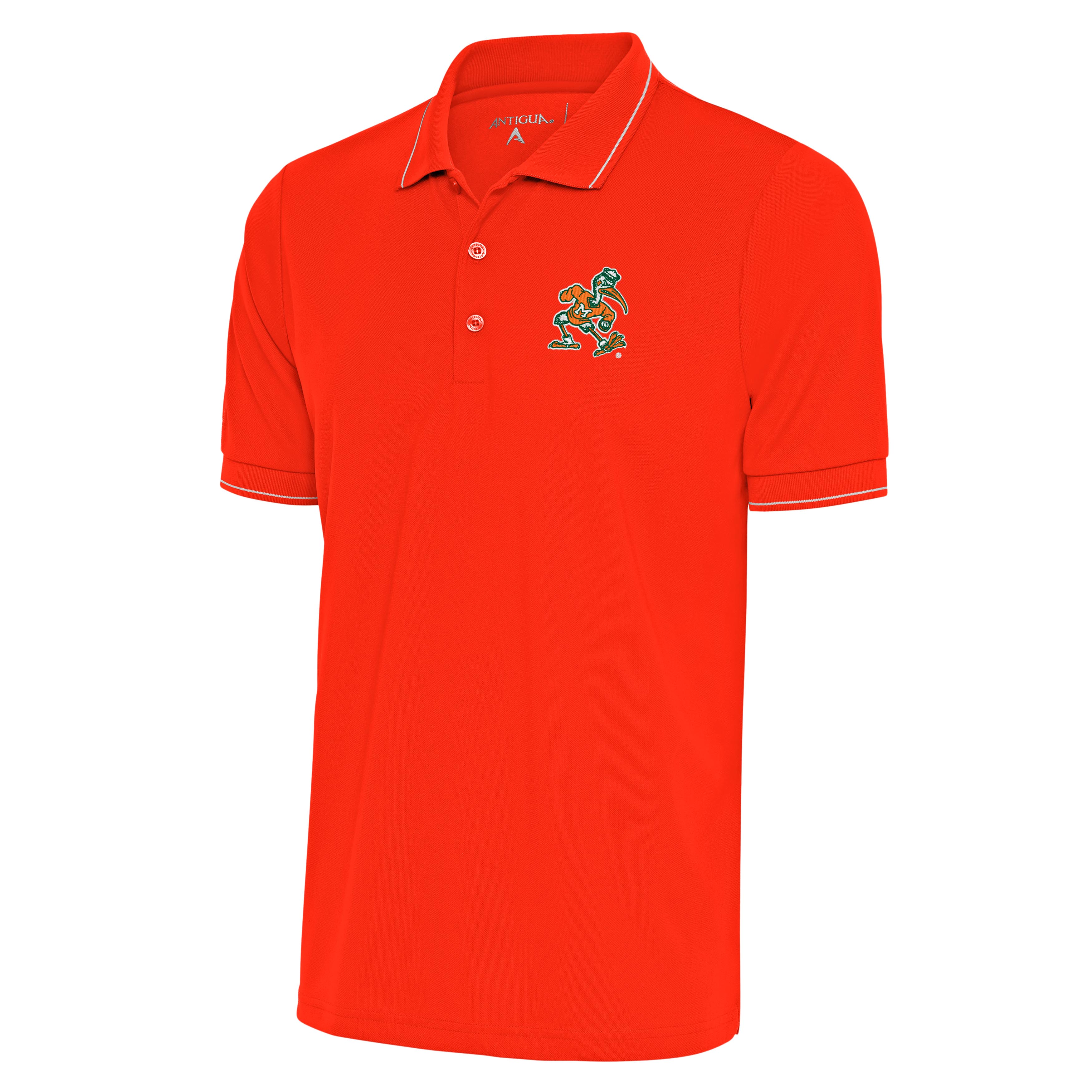 Miami Hurricanes Antigua Sebastian Affluent Polo - Orange