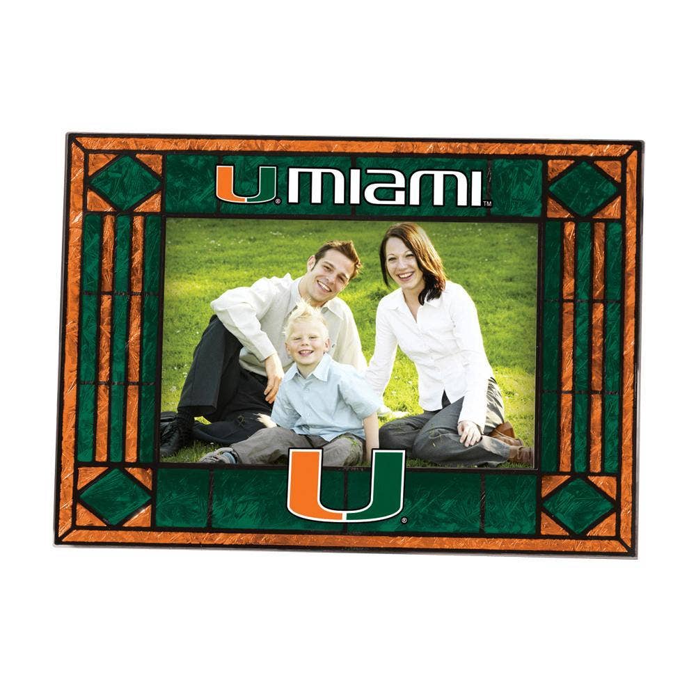 Miami Hurricanes 4" x 6" Horizontal Glass Photo Frame