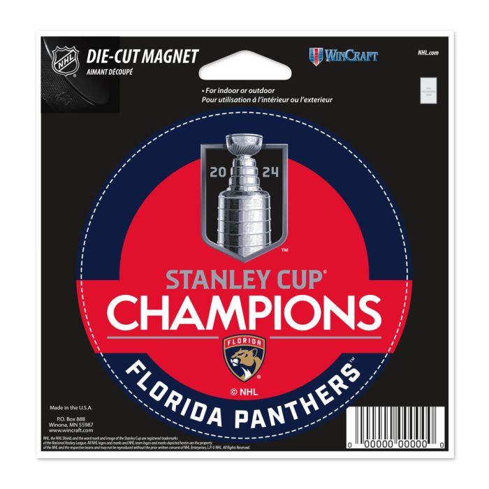 Florida Panthers 2024 Stanley Cup Champions Die Cut Magnet - 4.5 x 6