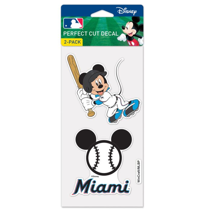 Miami Marlins Mickey Perfect Cut Decal 2-pack