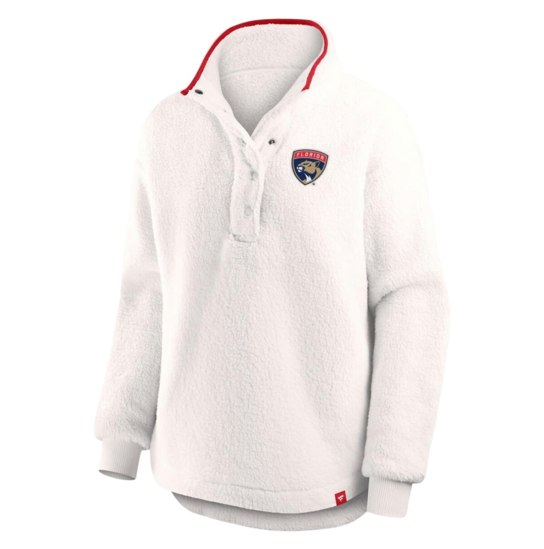 Florida Panthers Women's Rush Sherpa Fleece Pullover Sweater - Antique White