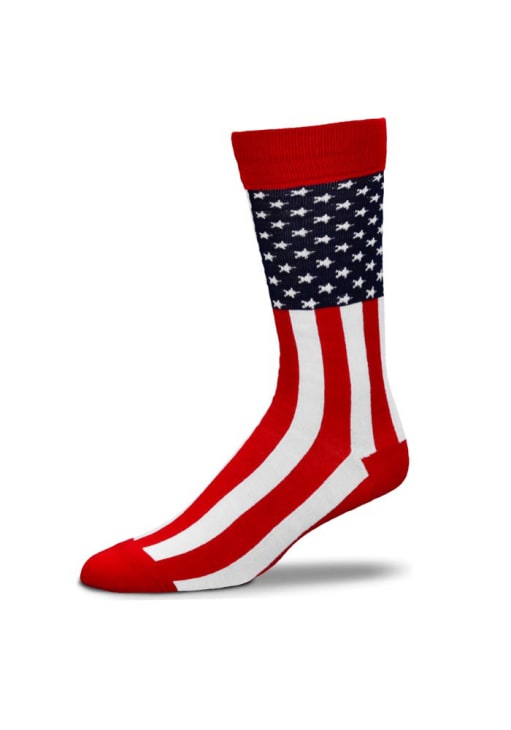 American Flag For Bare Feet OSFM Crew Socks - Red/White/Blue