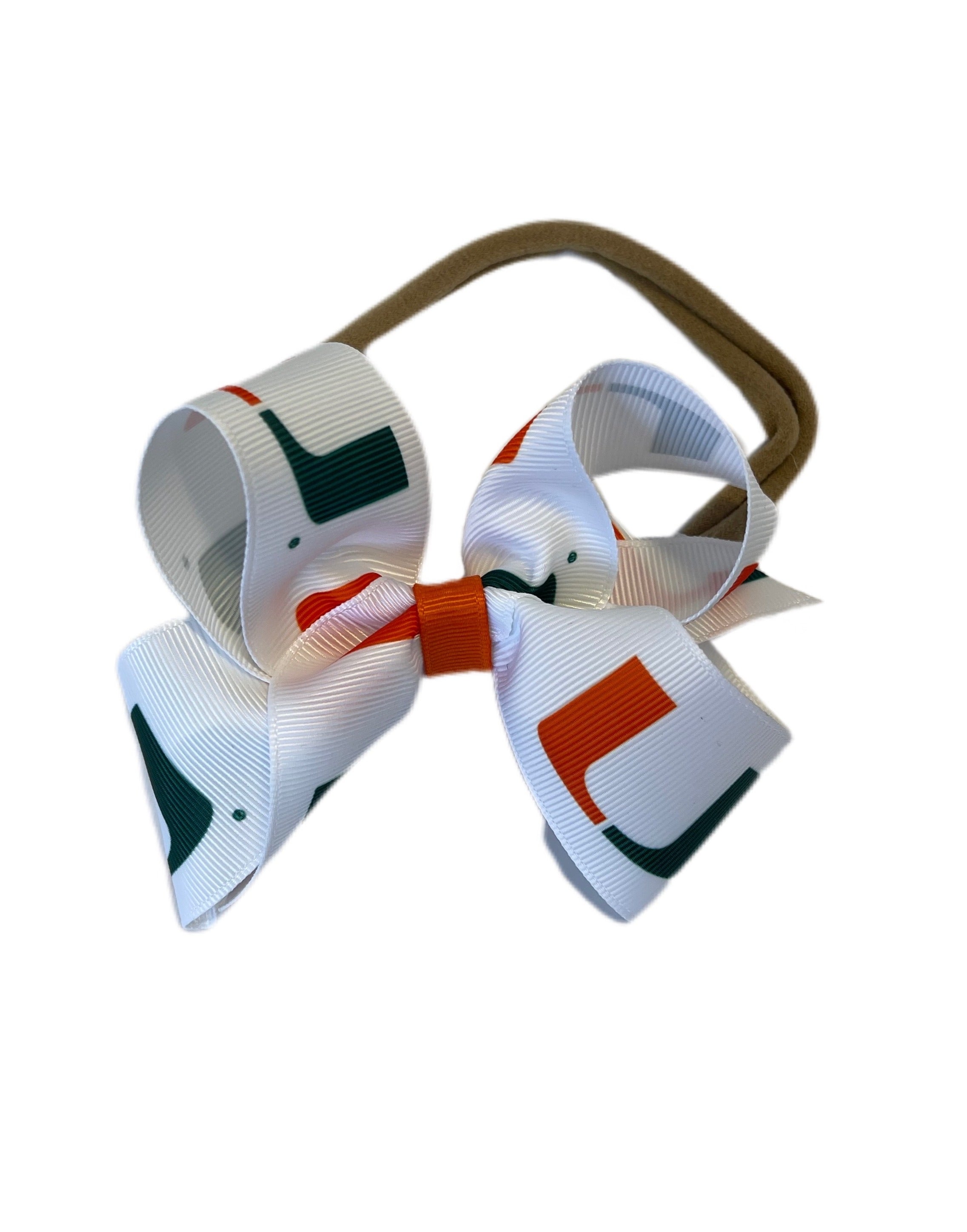 Miami Hurricanes Toddler Headband Bow