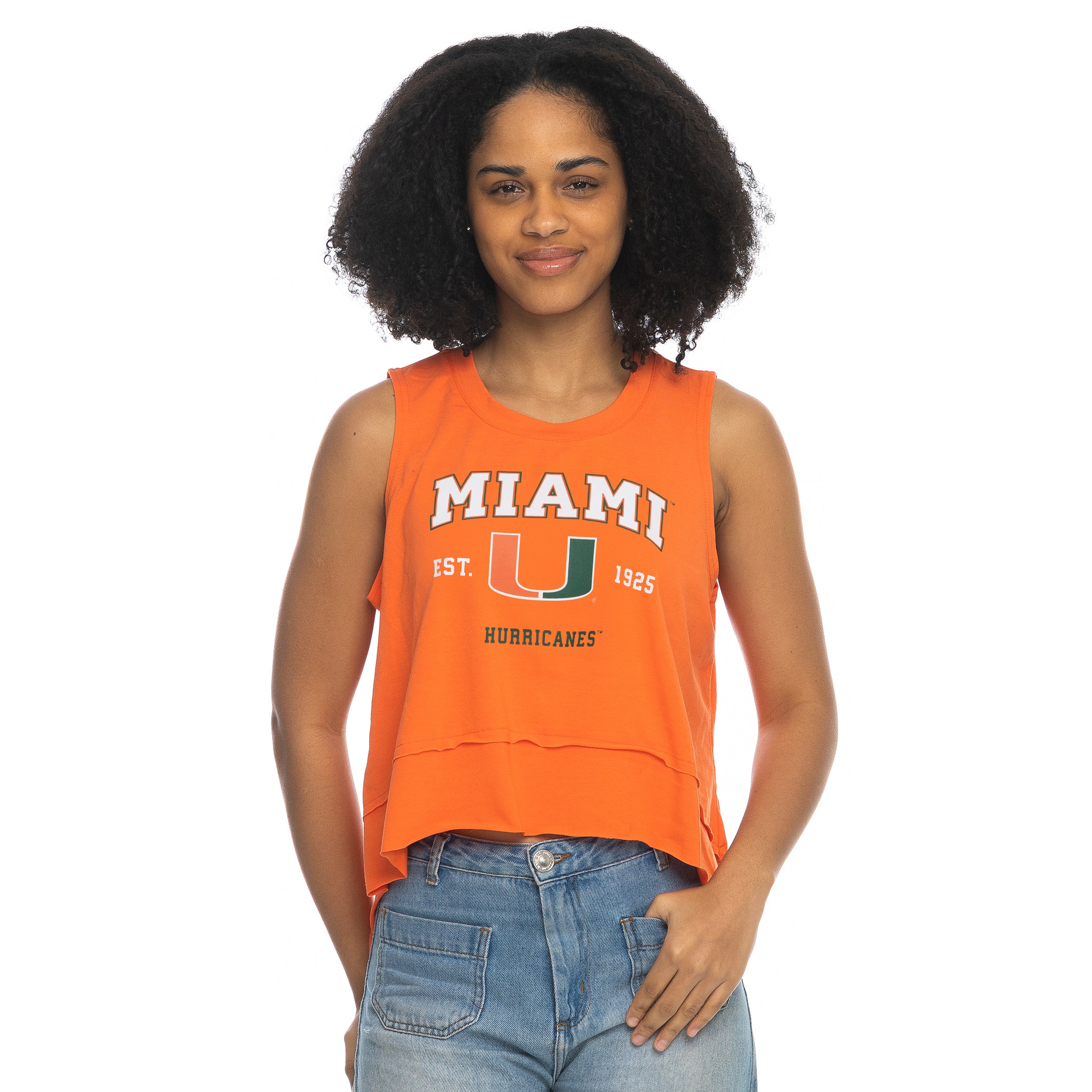 ZooZatz Miami Hurricanes Flowy Tank -Orange