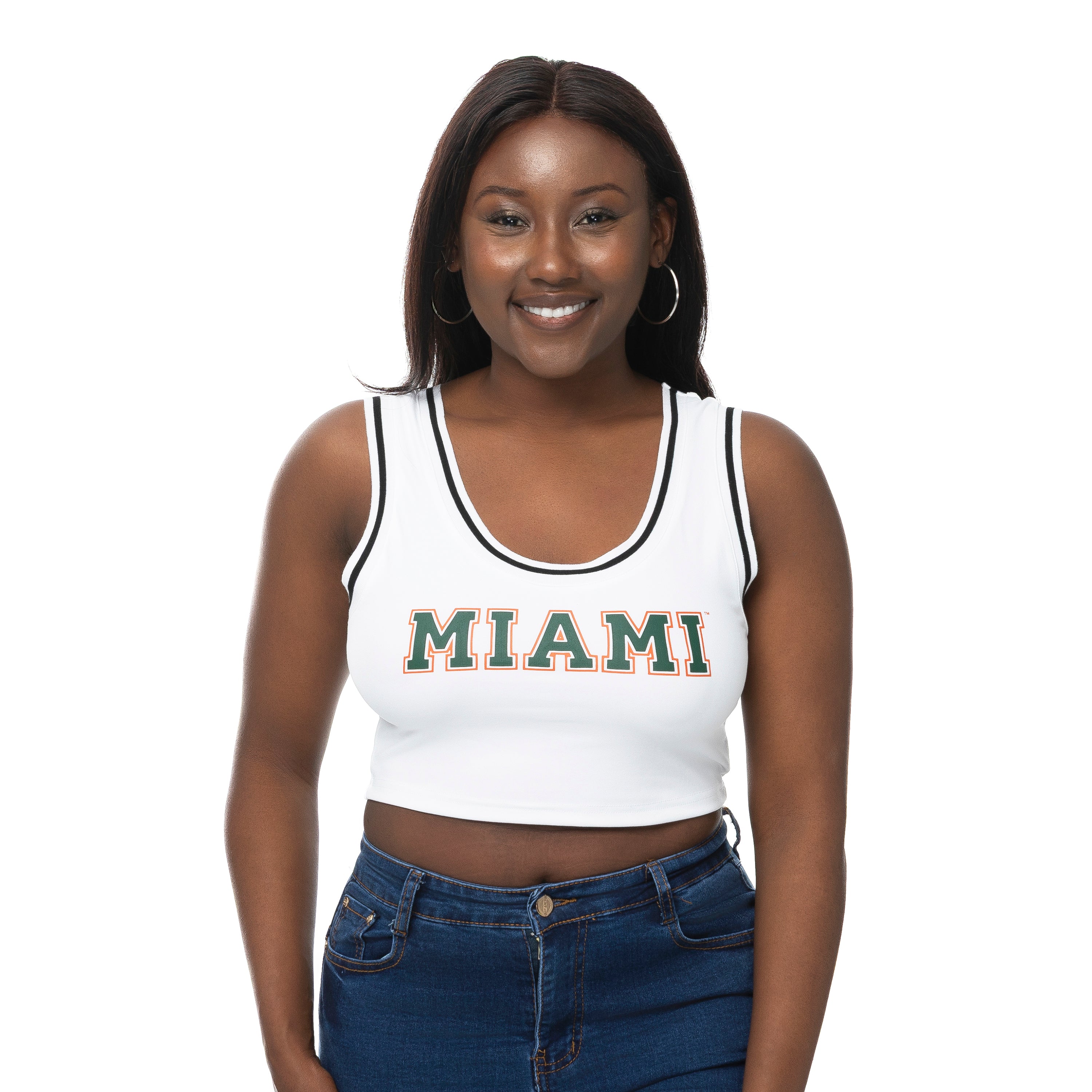 Miami Hurricanes zoozatz Jump Shot Tank - White