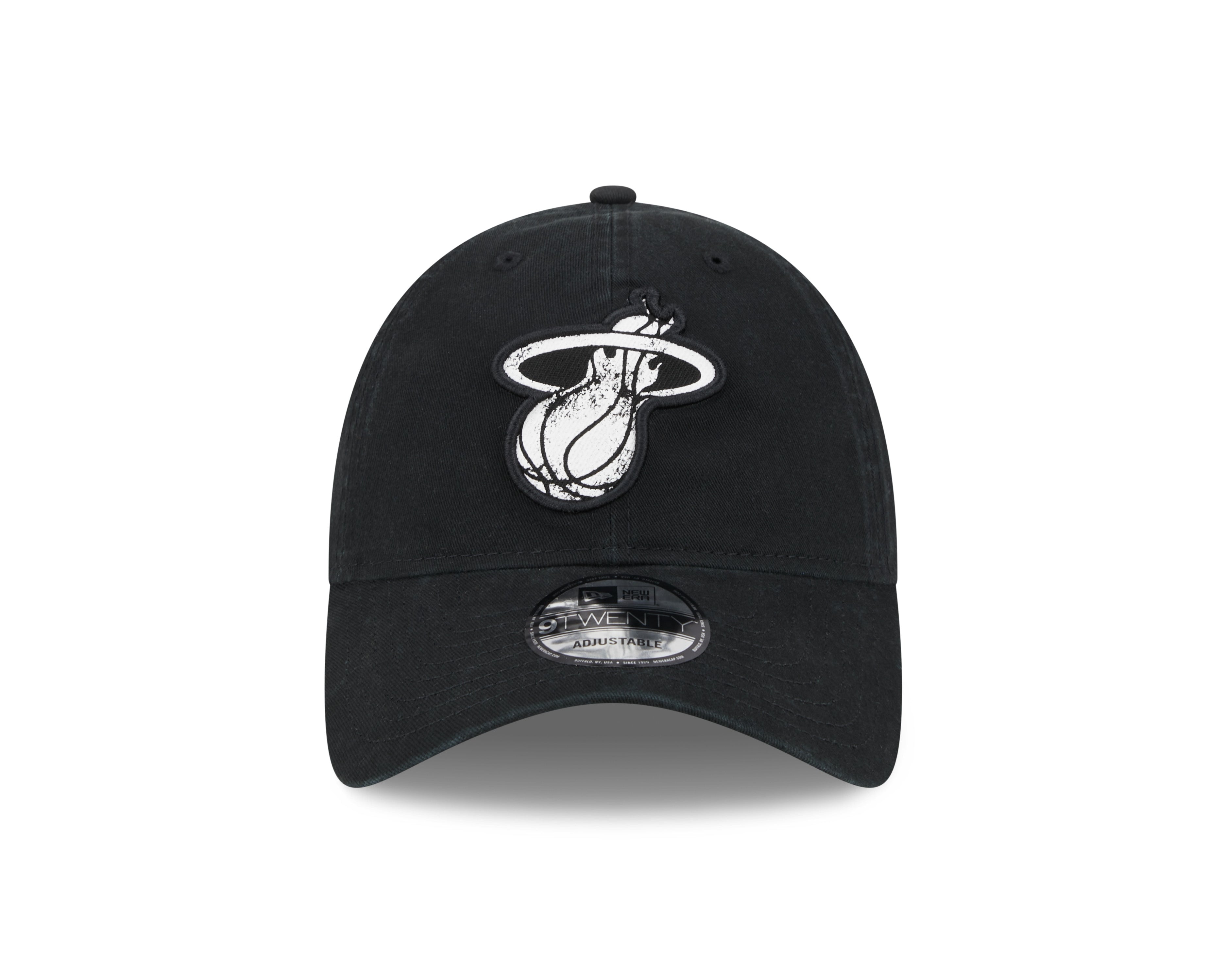 Miami Heat New Era 2023 NBA City Edition Alternate 9Twenty Adjustable Hat - Black