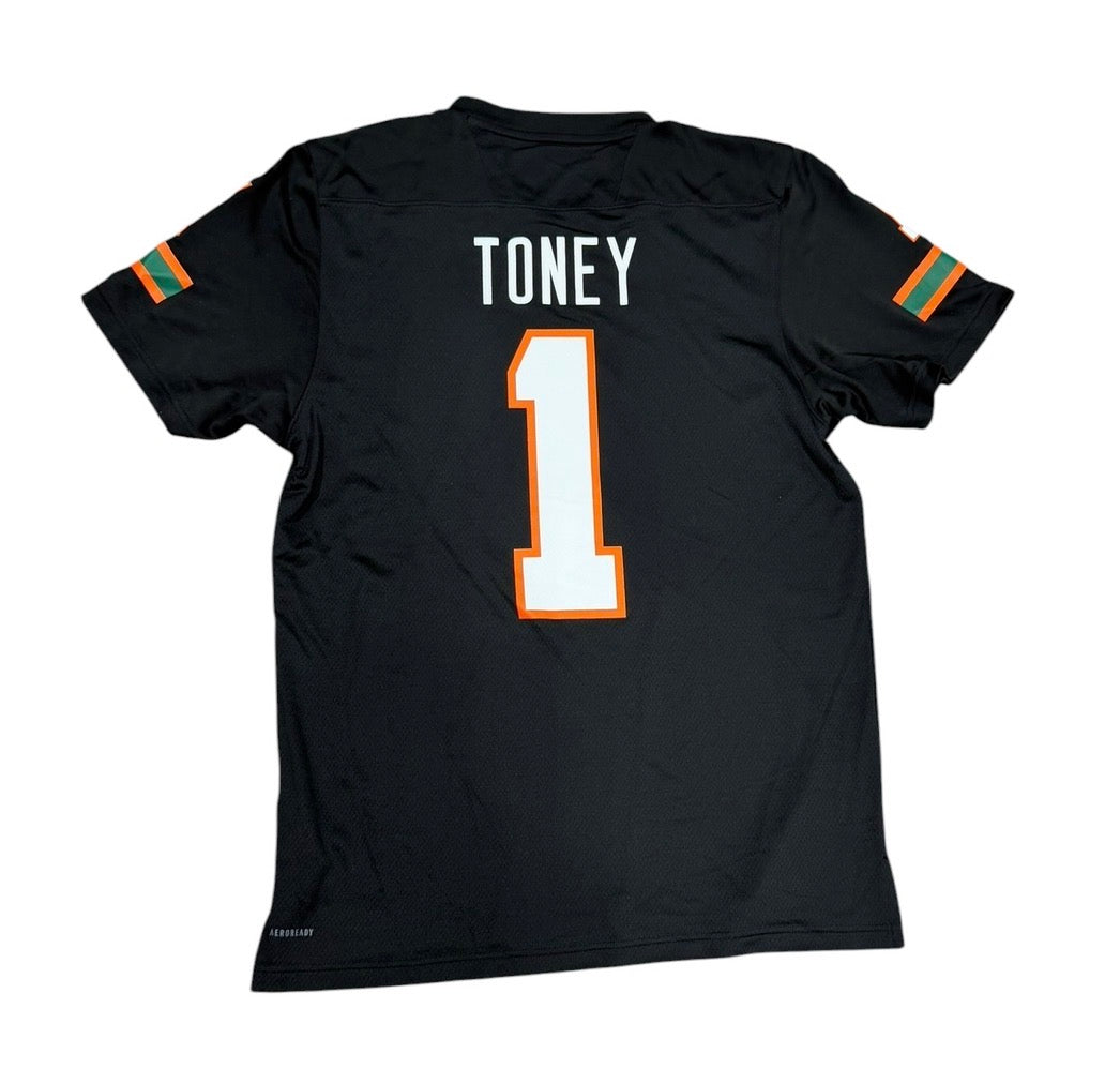Miami Hurricanes Malachi Toney Premier Jersey # 1 - Black