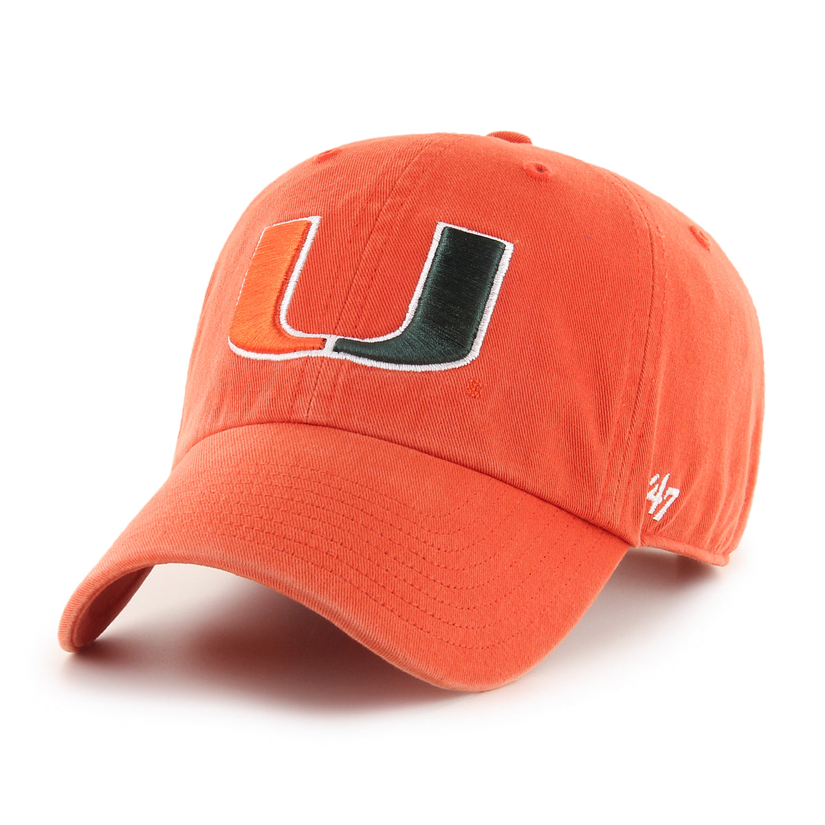 Miami Hurricanes 47 Brand Clean Up U Adjustable Slouch Hat - Orange
