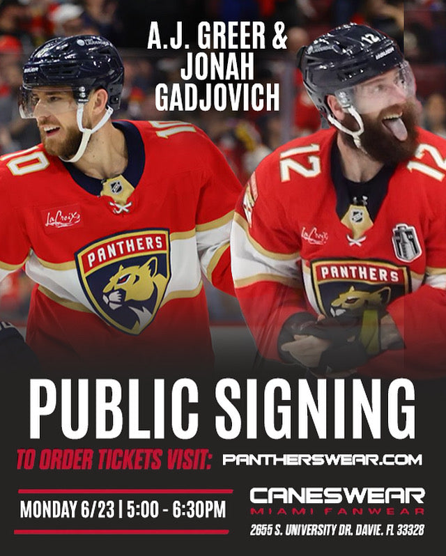 A.J. Greer Florida Panthers Public Signing