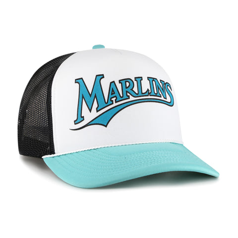 Miami Marlins 47 Brand Cooperstown Rewind Script Trucker Hat